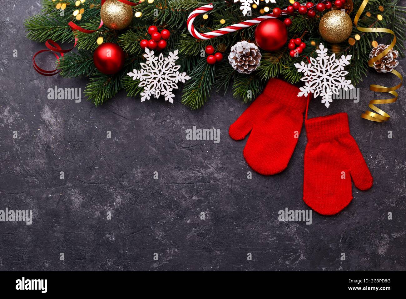 Carta di Natale o Capodanno Foto Stock