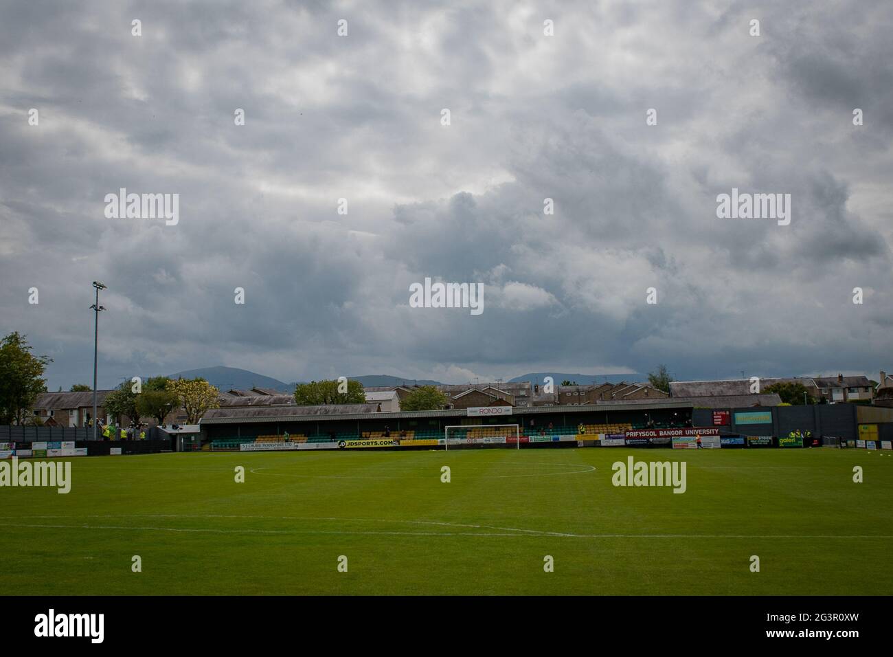 Caernarfon, Galles 29 maggio 2021. JD Cymru Premier UEFA Europa Conference League play-off finale tra Caernarfon Town e Newtown AFC. Foto Stock