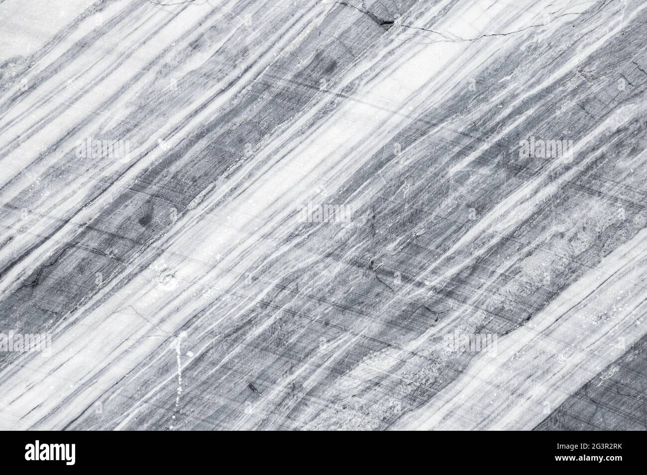 Motivo in marmo bianco grigio a righe, vista frontale, texture foto di sfondo Foto Stock