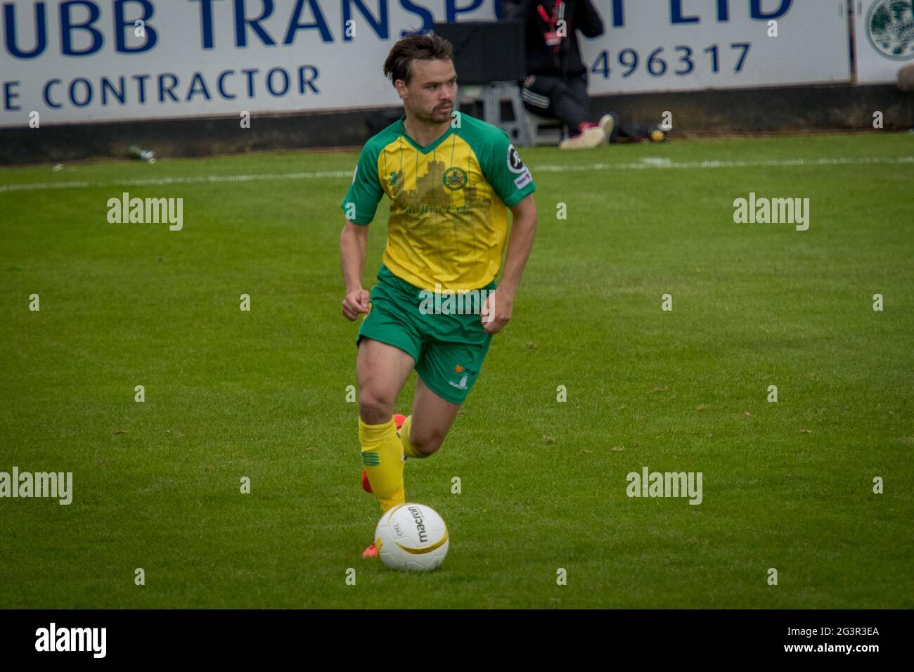 Caernarfon, Galles 29 maggio 2021. JD Cymru Premier UEFA Europa Conference League play-off finale tra Caernarfon Town e Newtown AFC. Foto Stock