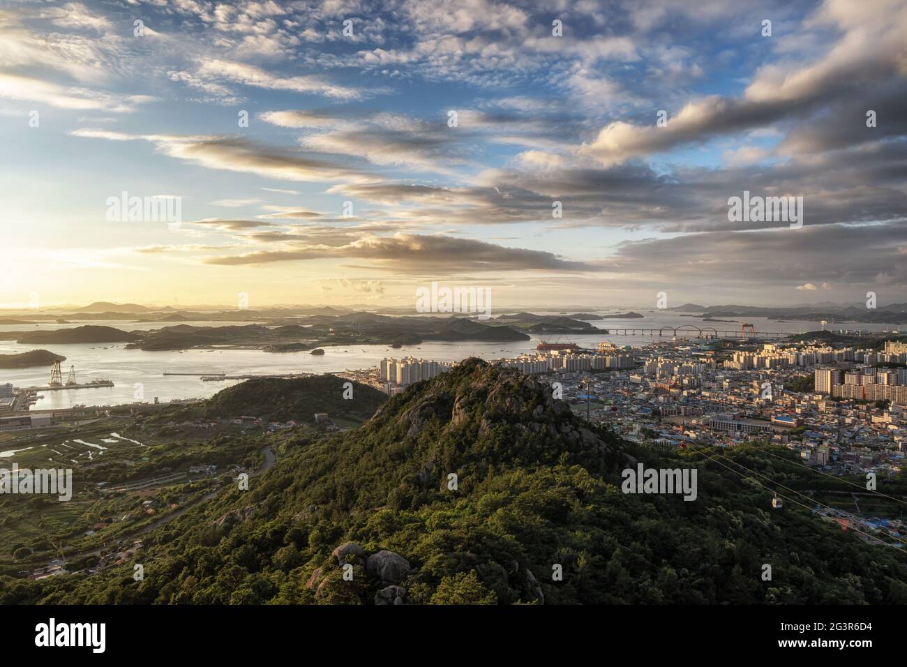 Yudalsan montagna tramonto Foto Stock