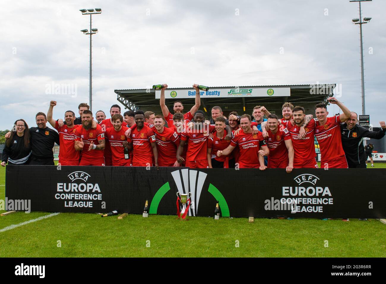 Caernarfon, Galles 29 maggio 2021. JD Cymru Premier UEFA Europa Conference League play-off finale tra Caernarfon Town e Newtown AFC. Foto Stock