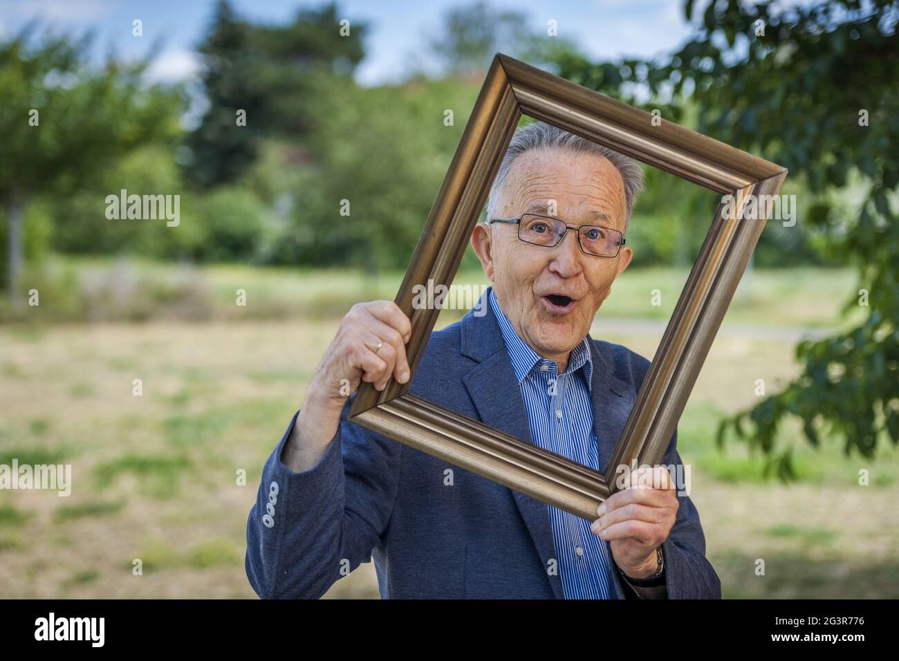 Divertimento dei pensionati con cornice Foto Stock