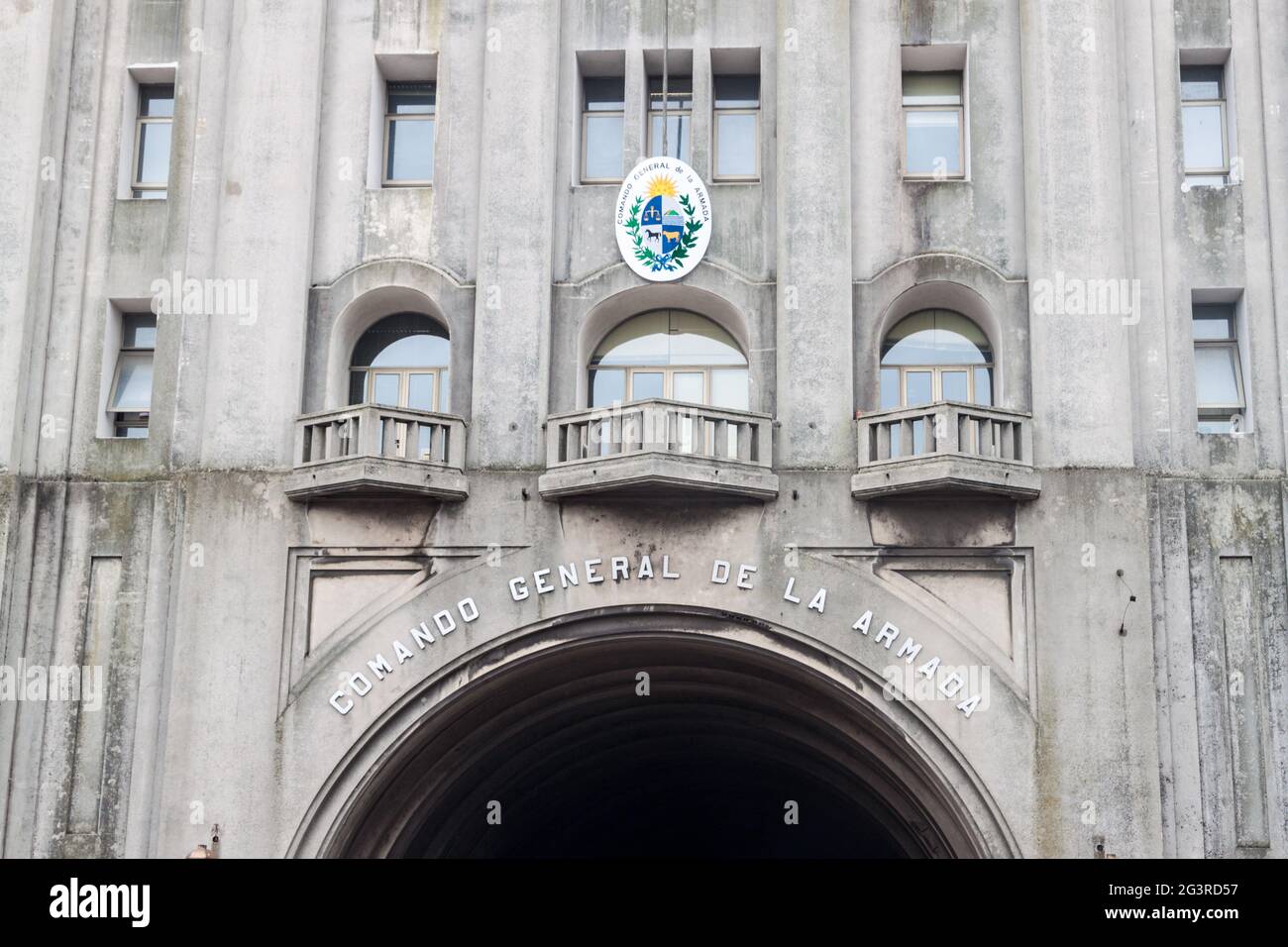 Costruzione del comando generale della Marina nazionale a Montevideo, Uruguay Foto Stock