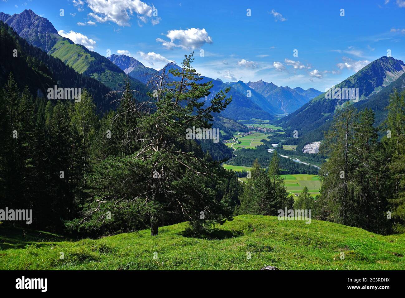 alpi Lechtal, Valle lech, austria, tirolo, Foto Stock