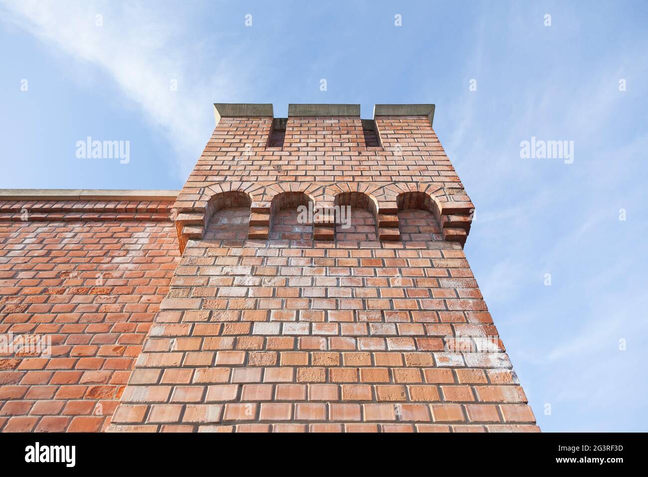 Brandeburgo Kuestrin, Kuestrin al fiume Oder, Kostrzyn nad OdrÄ…, Monumento della seconda Guerra Mondiale, museo all'aperto Foto Stock