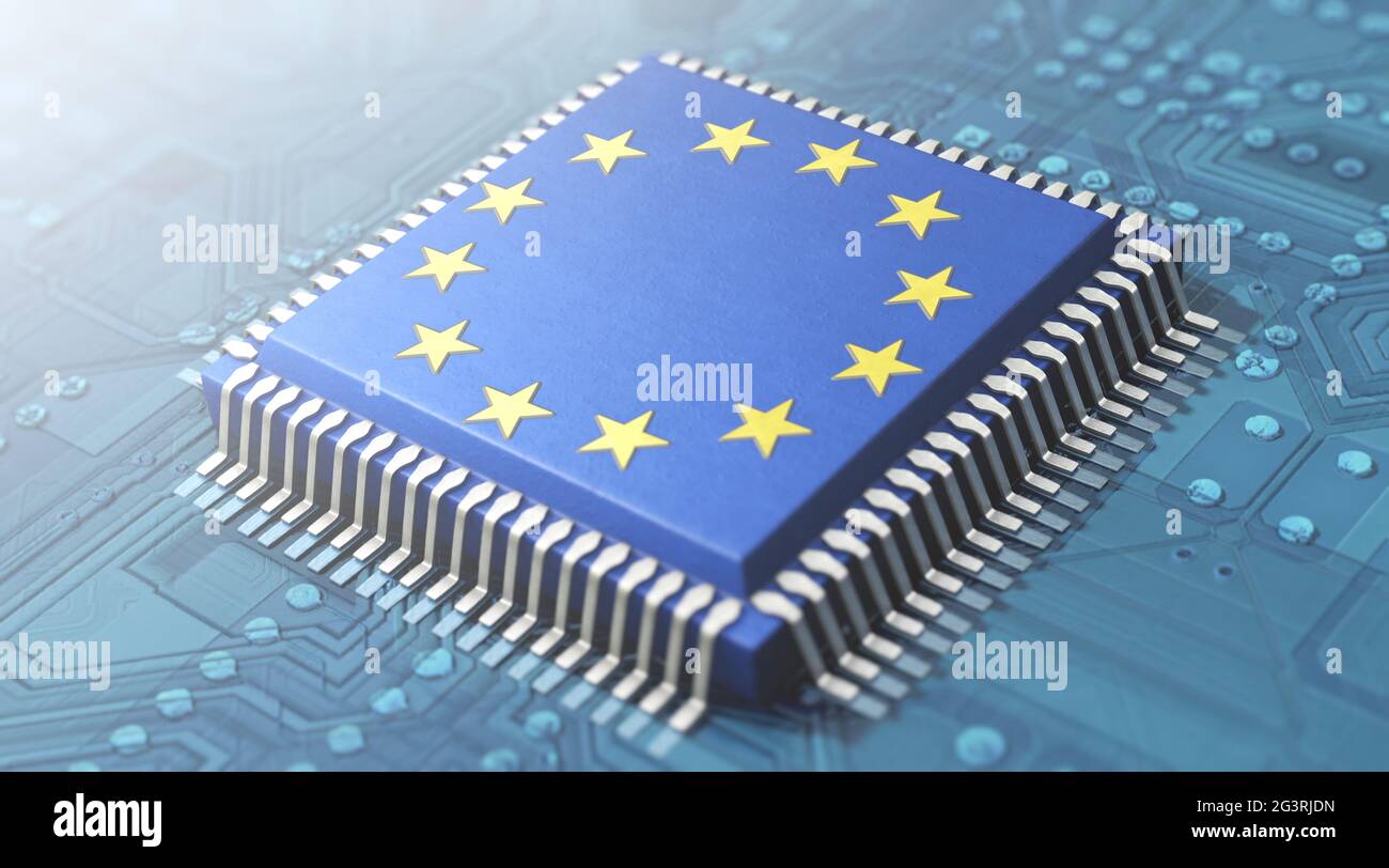 La digitalizzazione e l'UE Foto Stock