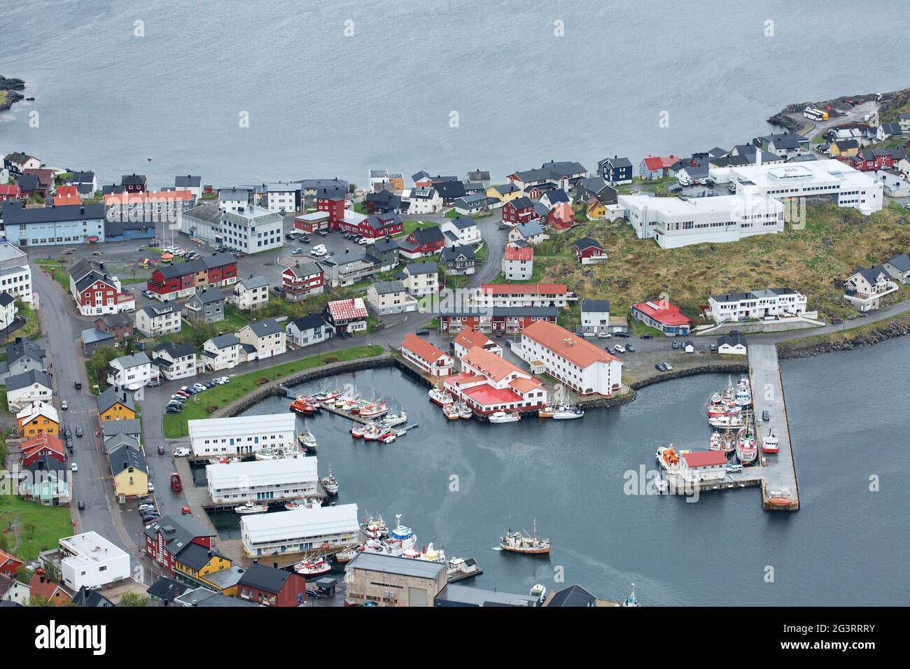 Cultura e vita nella città più settentrionale di Honningswag in Norvegia Foto Stock