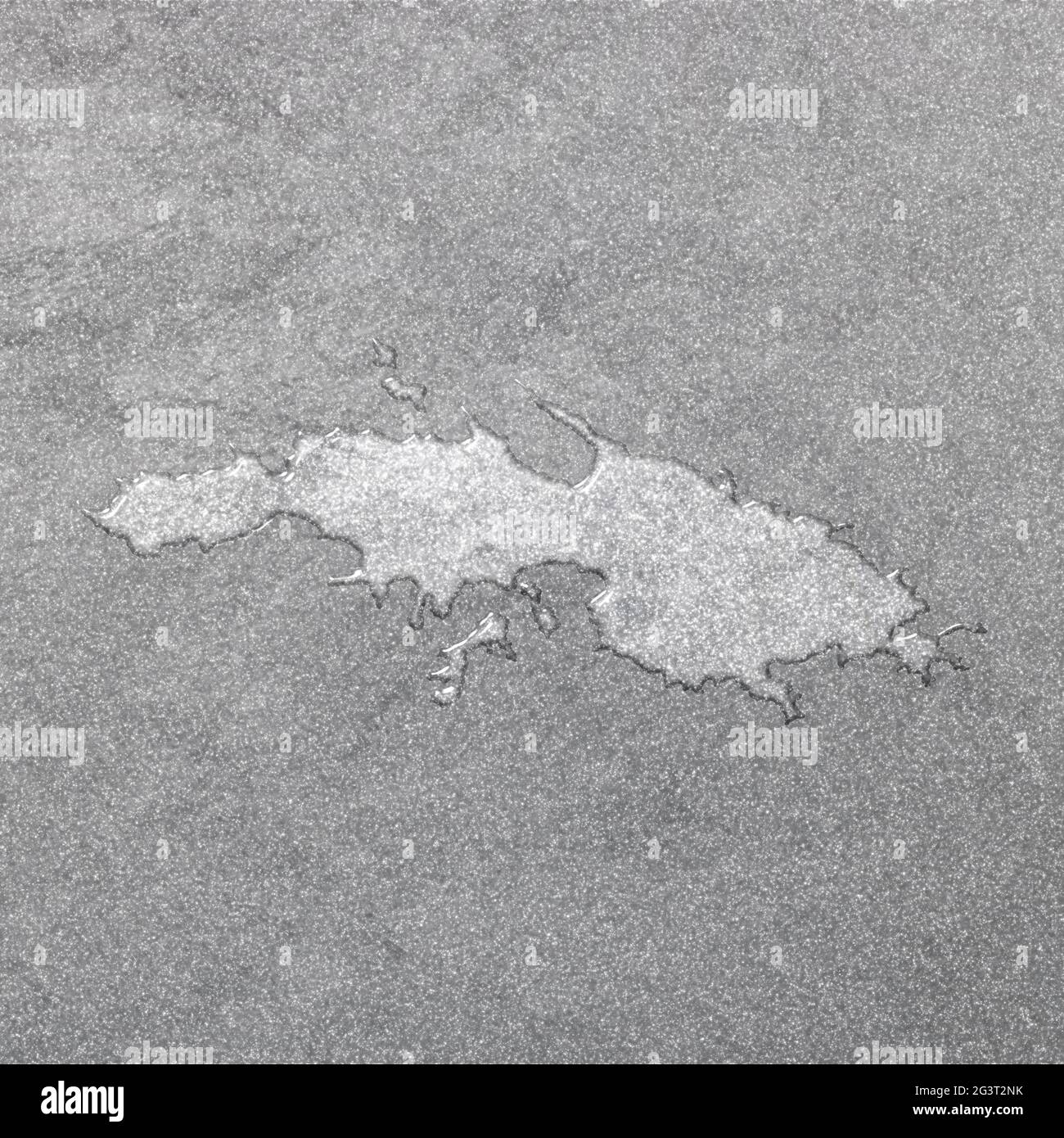 Mappa delle Isole Vergini USA, sfondo argento, mappa sfondo Foto stock