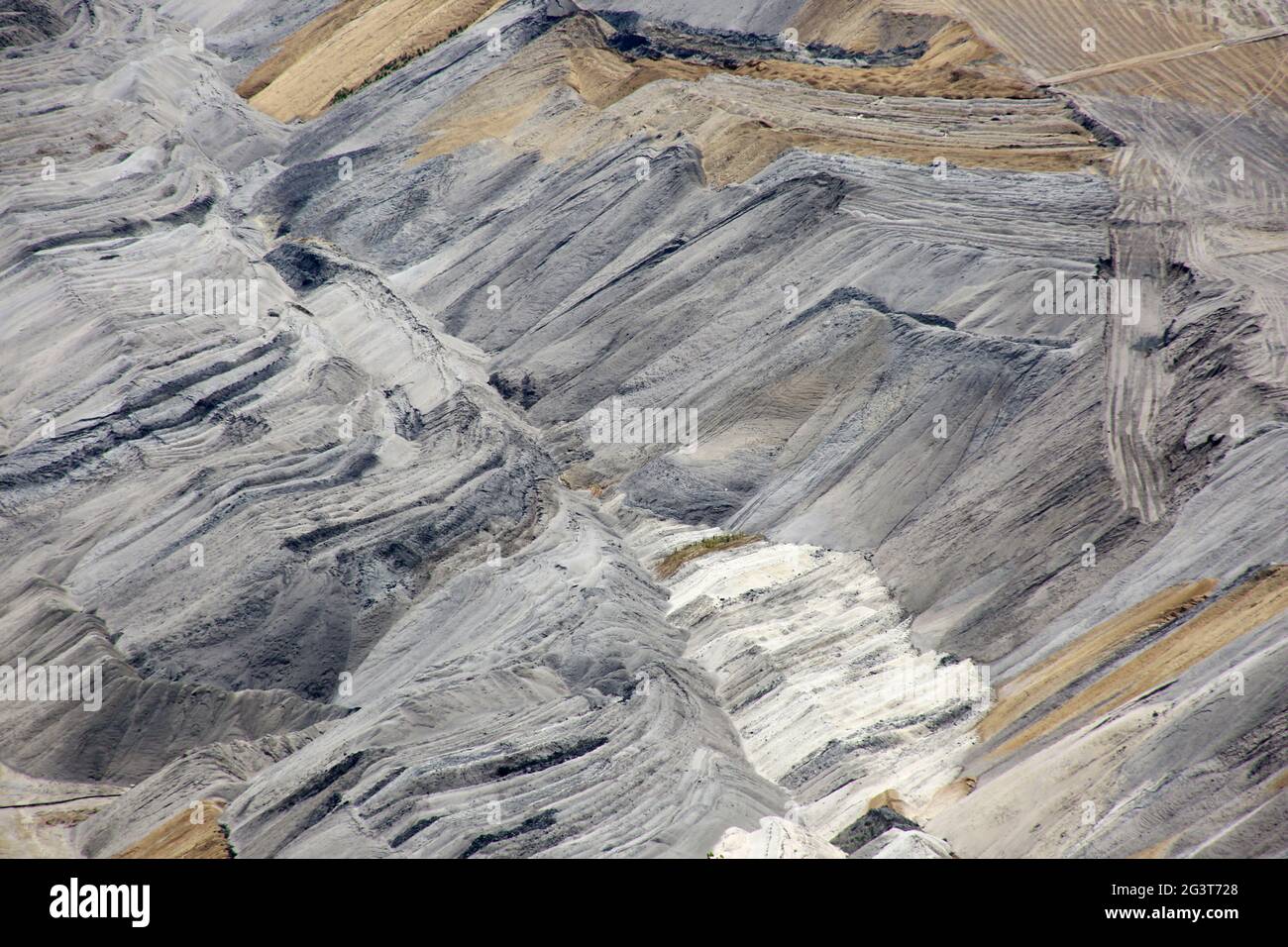 Miniera di lignite di opencast di Inden nell'area mineraria di lignite renana Foto Stock