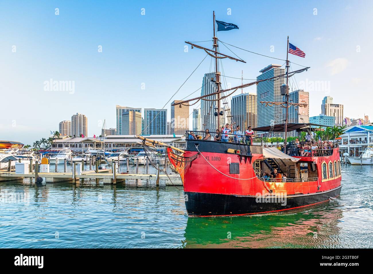 Nave da crociera dei pirati, tour in nave a Miami, Stati Uniti, 2019 Foto Stock