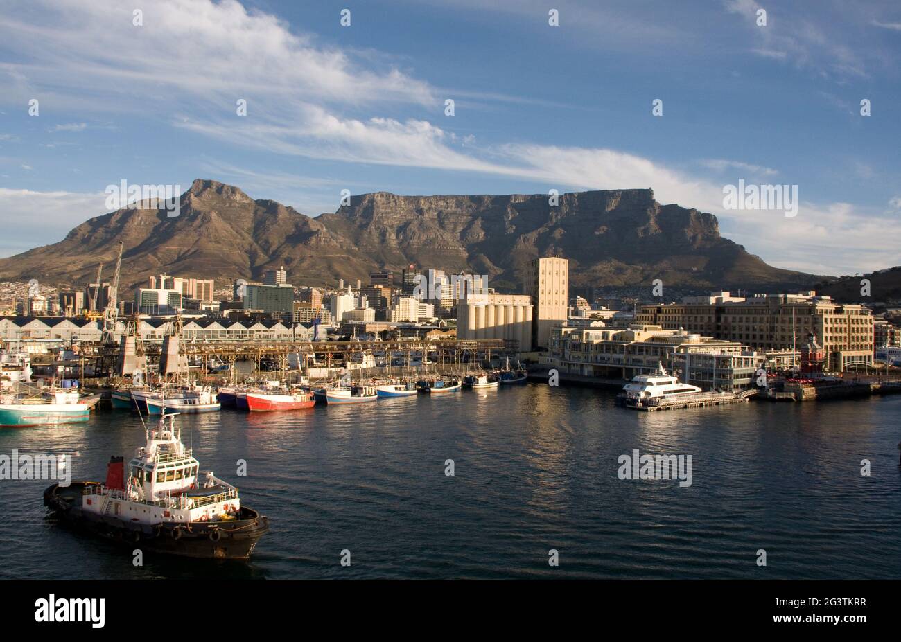 Table Mountain Città del Capo mattina presto Foto Stock