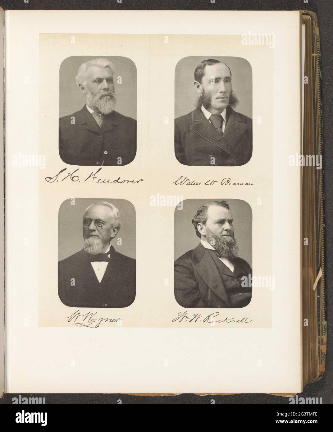 Ritratti di quattro membri del Senato dello stato di New York. In alto a sinistra Stephen H. Wendover, in alto a destra di W. Braman W. Braman, a sinistra Webster Wagner, in basso a destra William W. Rockwell. Foto Stock