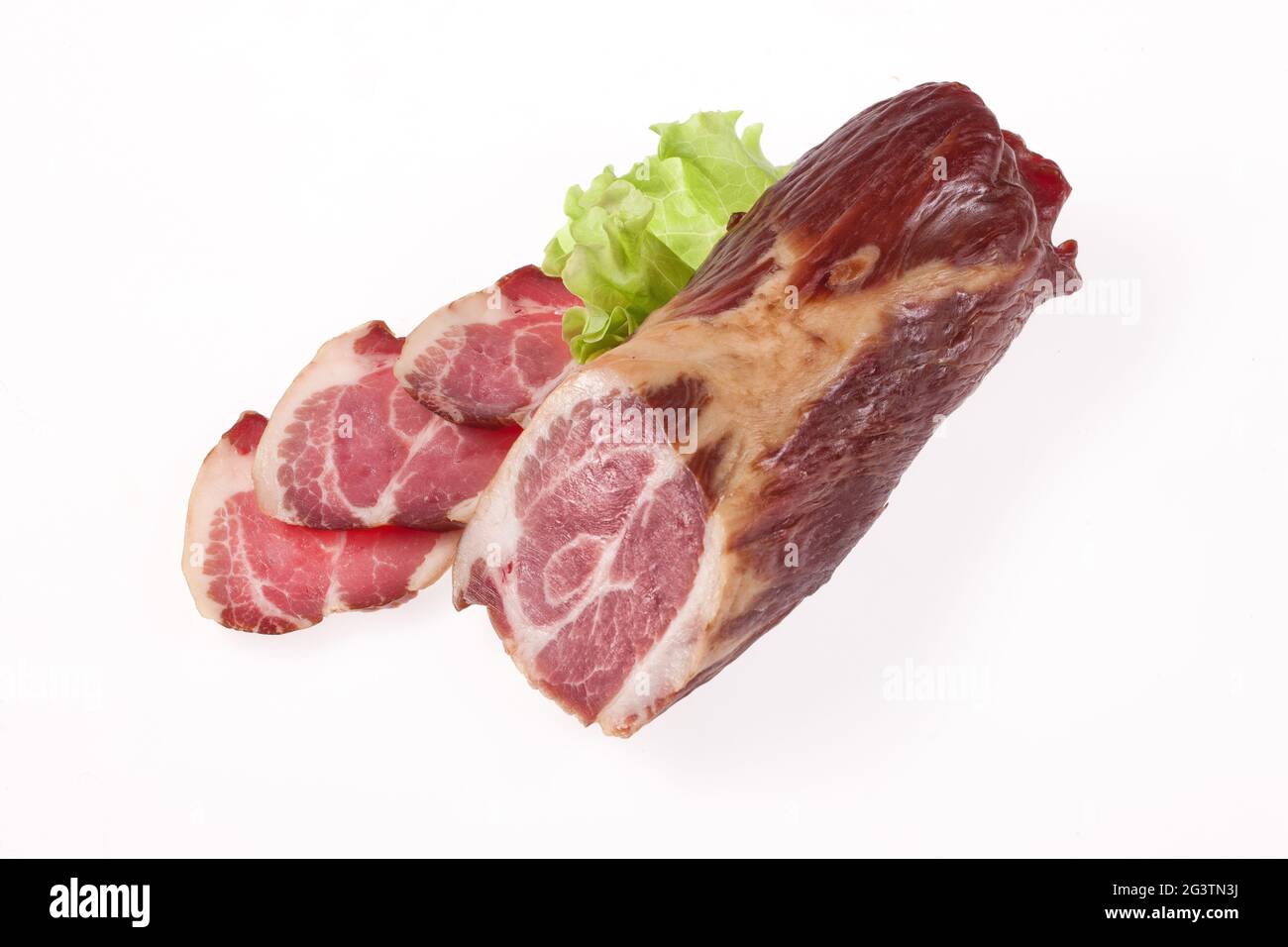 Prosciutto e verde Foto Stock