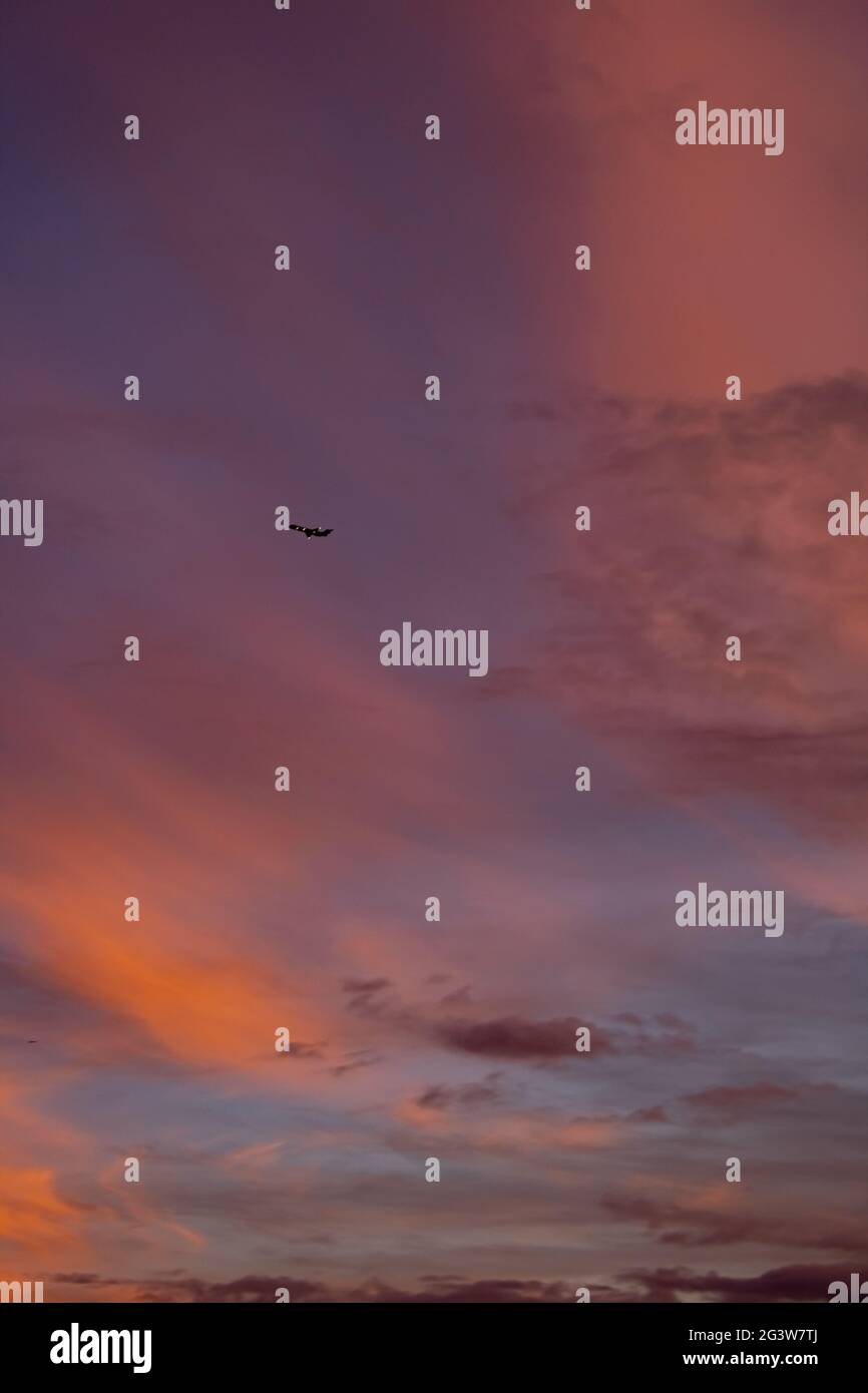 Splendidi scatti di un tramonto a Kaka'ako Hawaii Foto Stock