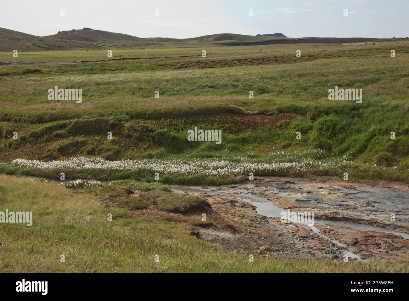 Area geotermica di Seltun a Krysuvik, penisola di Reykjavik, Islanda Foto Stock