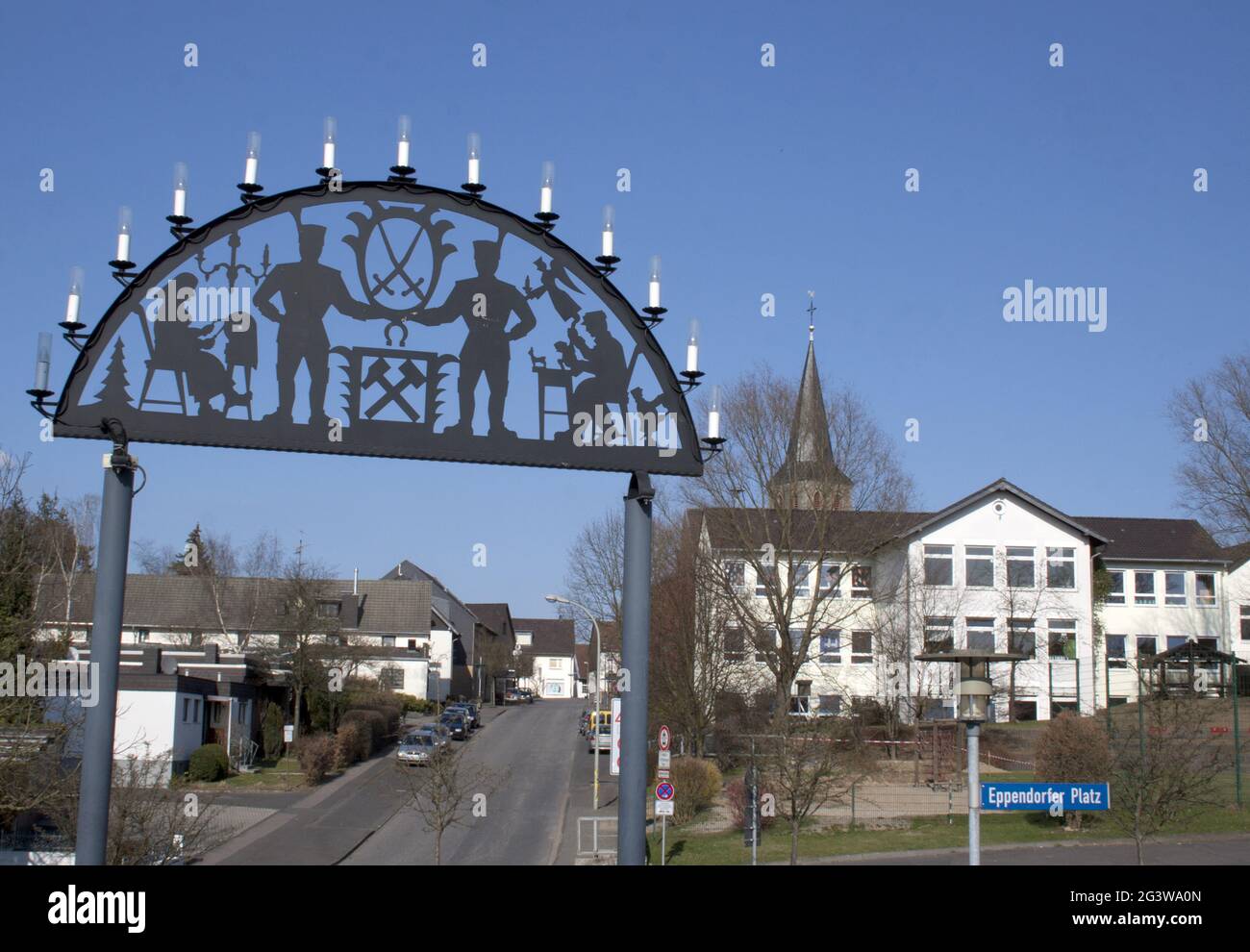 Arco elettrico, Birk-Lohmar, NRW, Renania, Germania Foto Stock