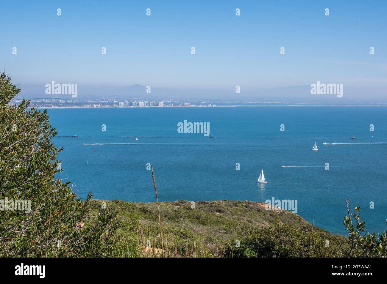 Una vista mozzafiato della Baia di San Diego in California Foto Stock
