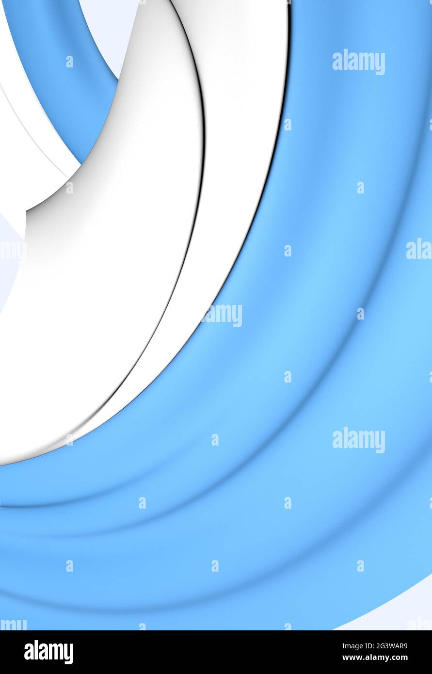 3D Bandiera della Baviera, Germania. 3D'illustrazione. Foto Stock