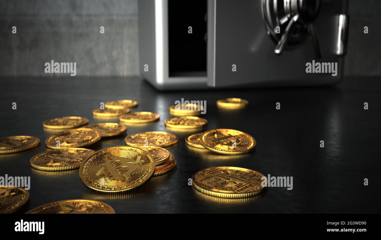 Bitcoin sicurezza Foto Stock