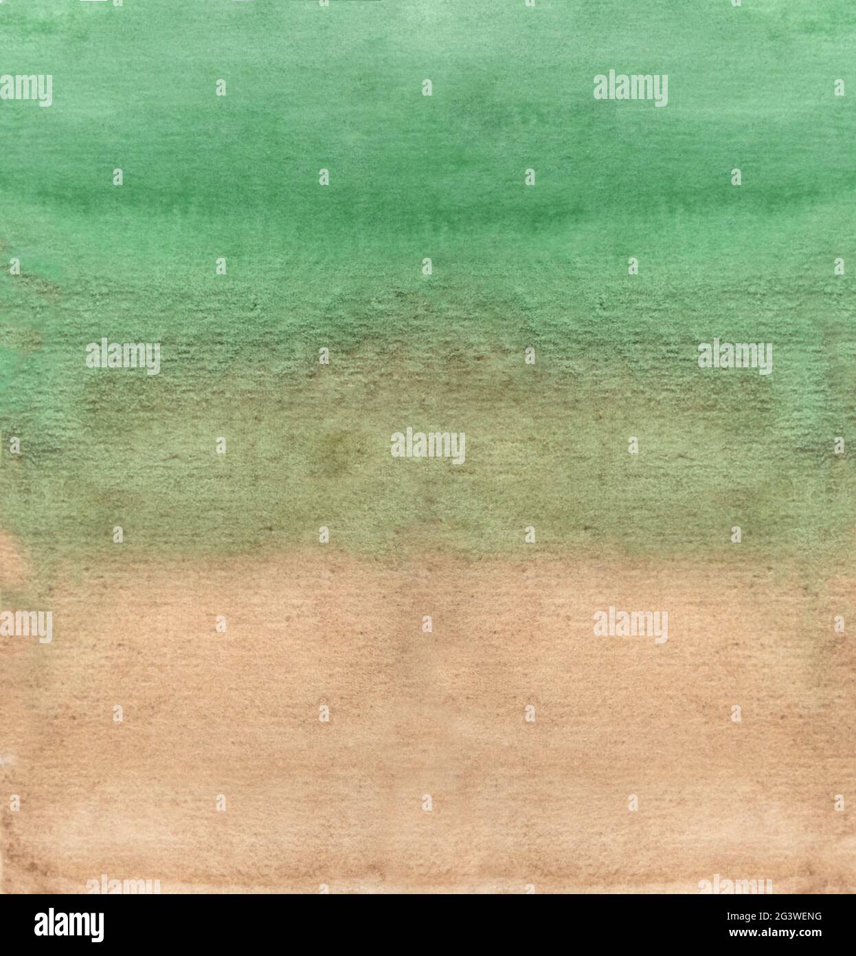 Riempimento astratto dell'acquerello delle terre o sfondo della terra. Sfondo sfumato marrone verde disegnato a mano. Foto Stock