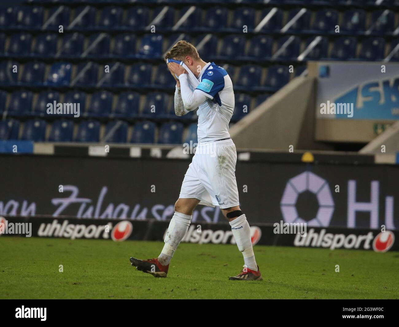 Calciatore tedesco Dominik Ernst 1° FC Magdeburg DFB 3° campionato 2020-21 Foto Stock