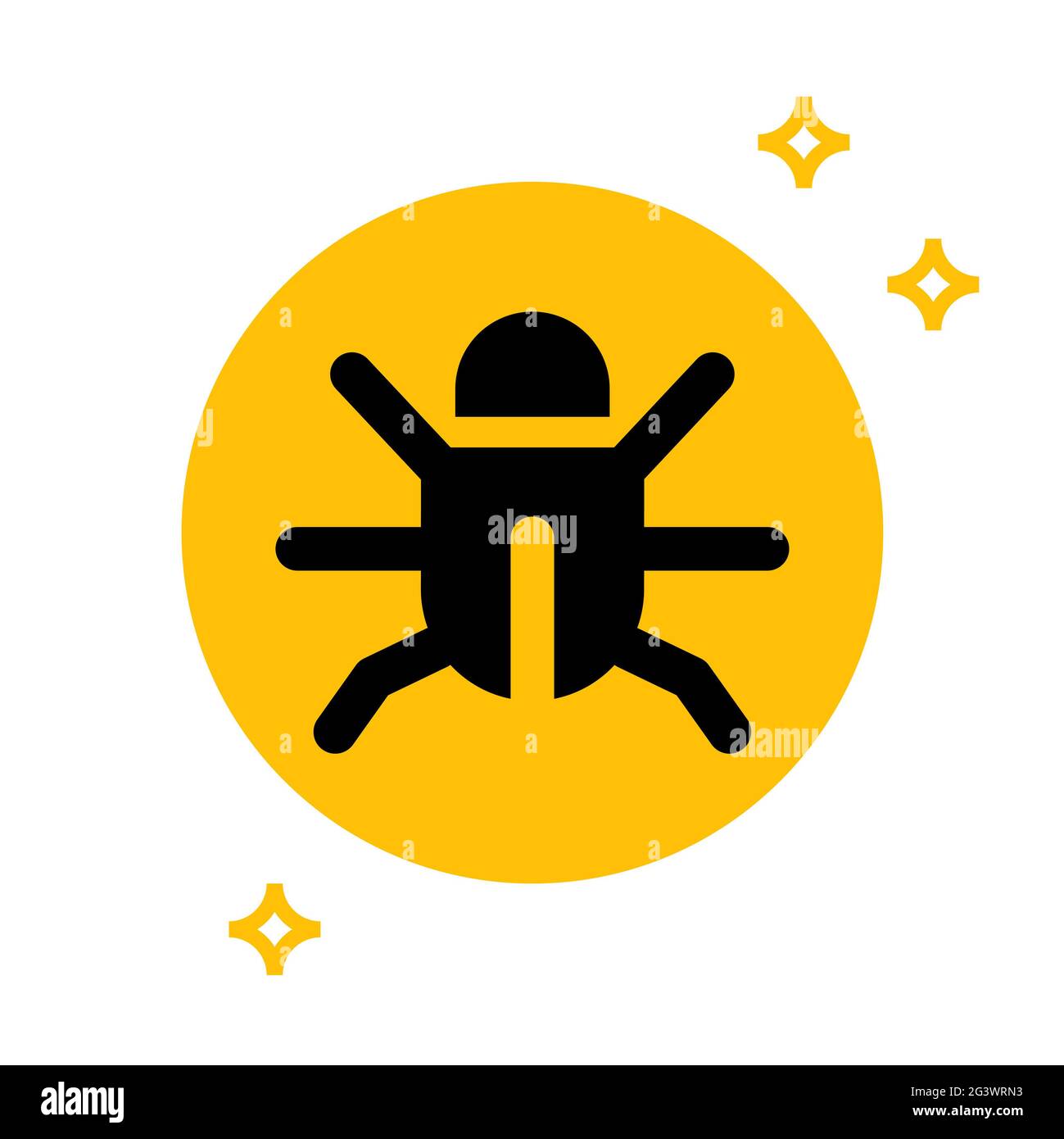 immagine grafica vettoriale icona bug Foto Stock