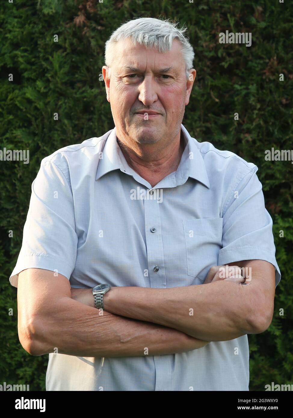 Ex giocatore di pallamano della GDR Harry Jahns SC Magdeburg Foto Stock