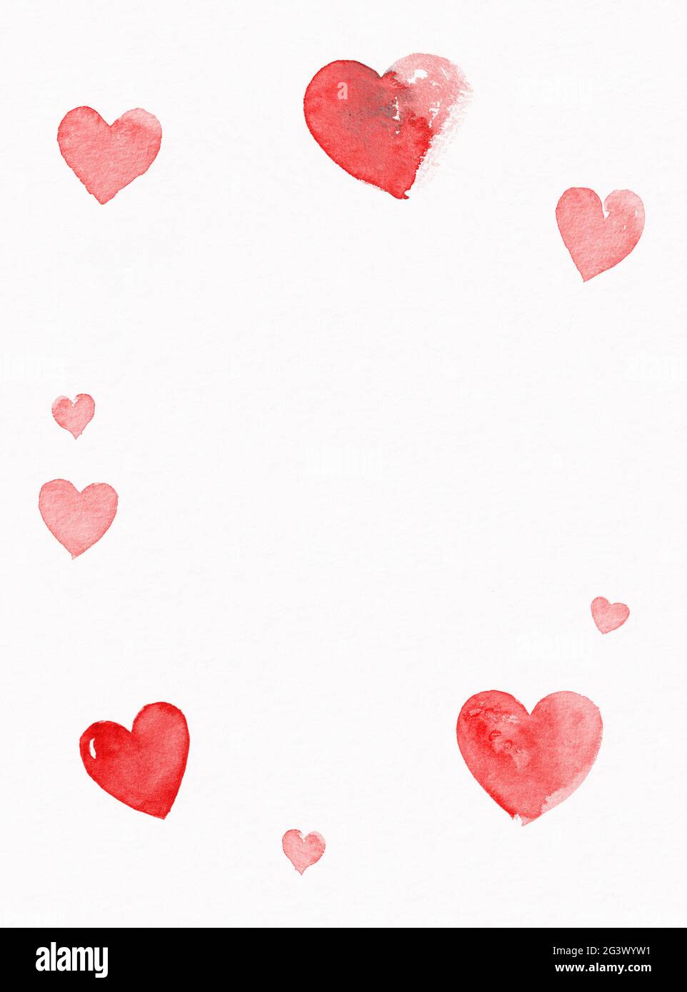 Sfondo di cuori rossi per giorno di valentine Foto Stock