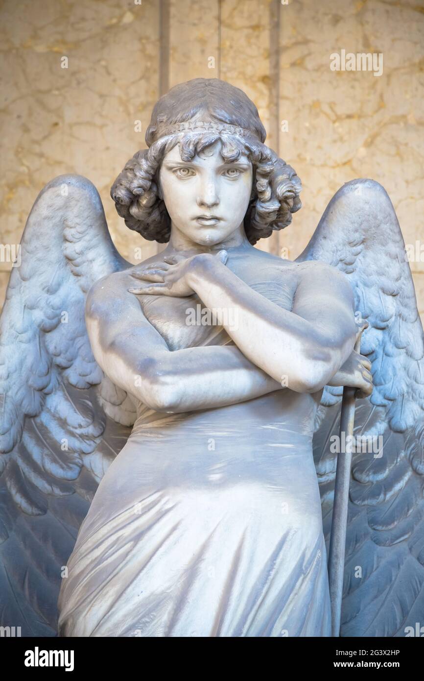 Angelo nel Cimitero di Genova (1882) Foto Stock