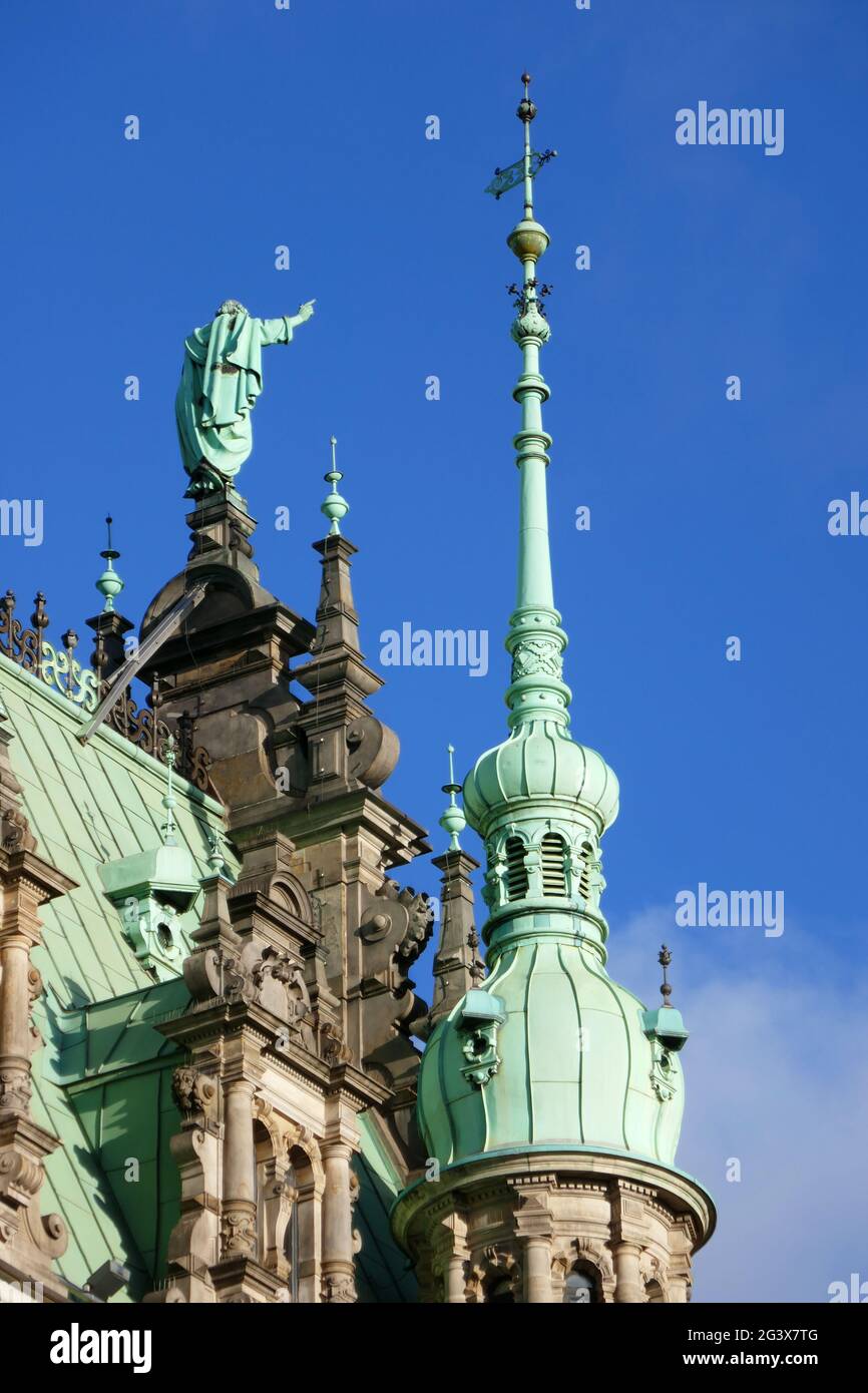 Hamburg City Hall Foto Stock