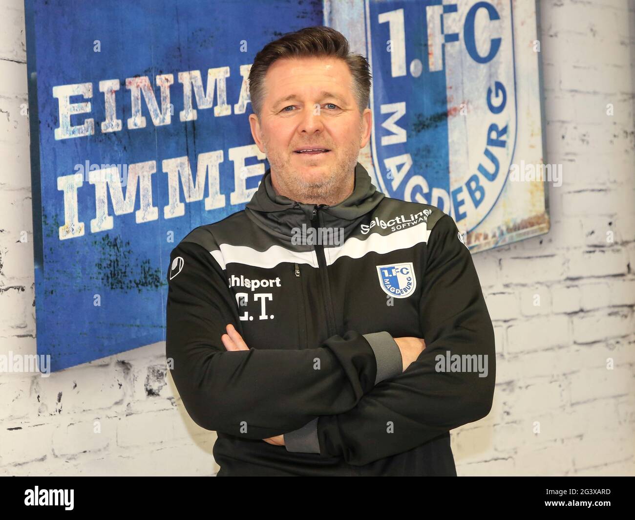 Allenatore Christian Titz 1° FC Magdeburg DFB 3° campionato stagione 2020-21 Foto Stock