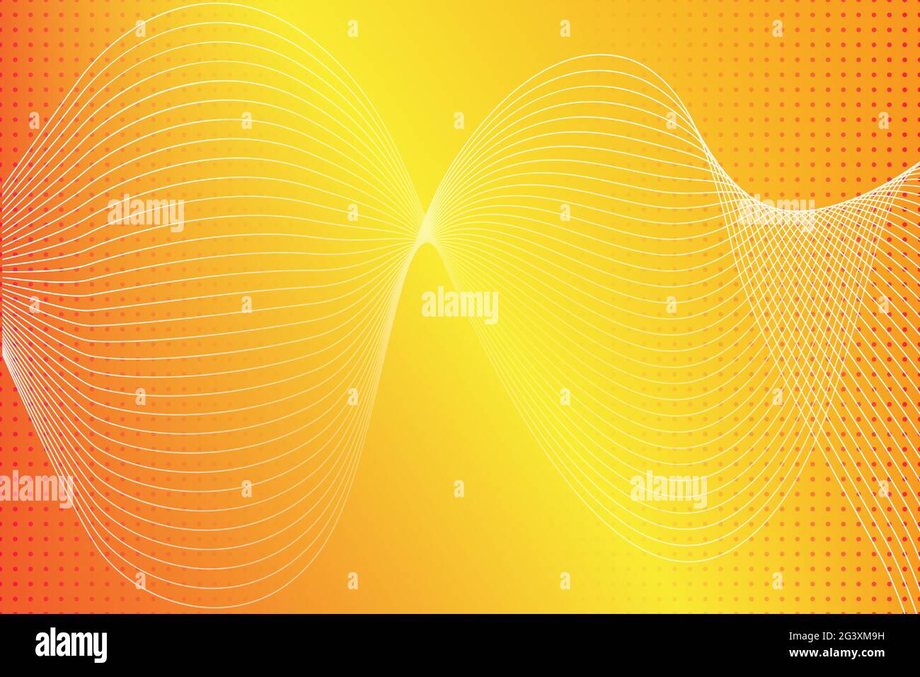 Sfondo astratto nei colori giallo e arancione e punti per il design. Illustrazione vettoriale con gradiente Illustrazione Vettoriale