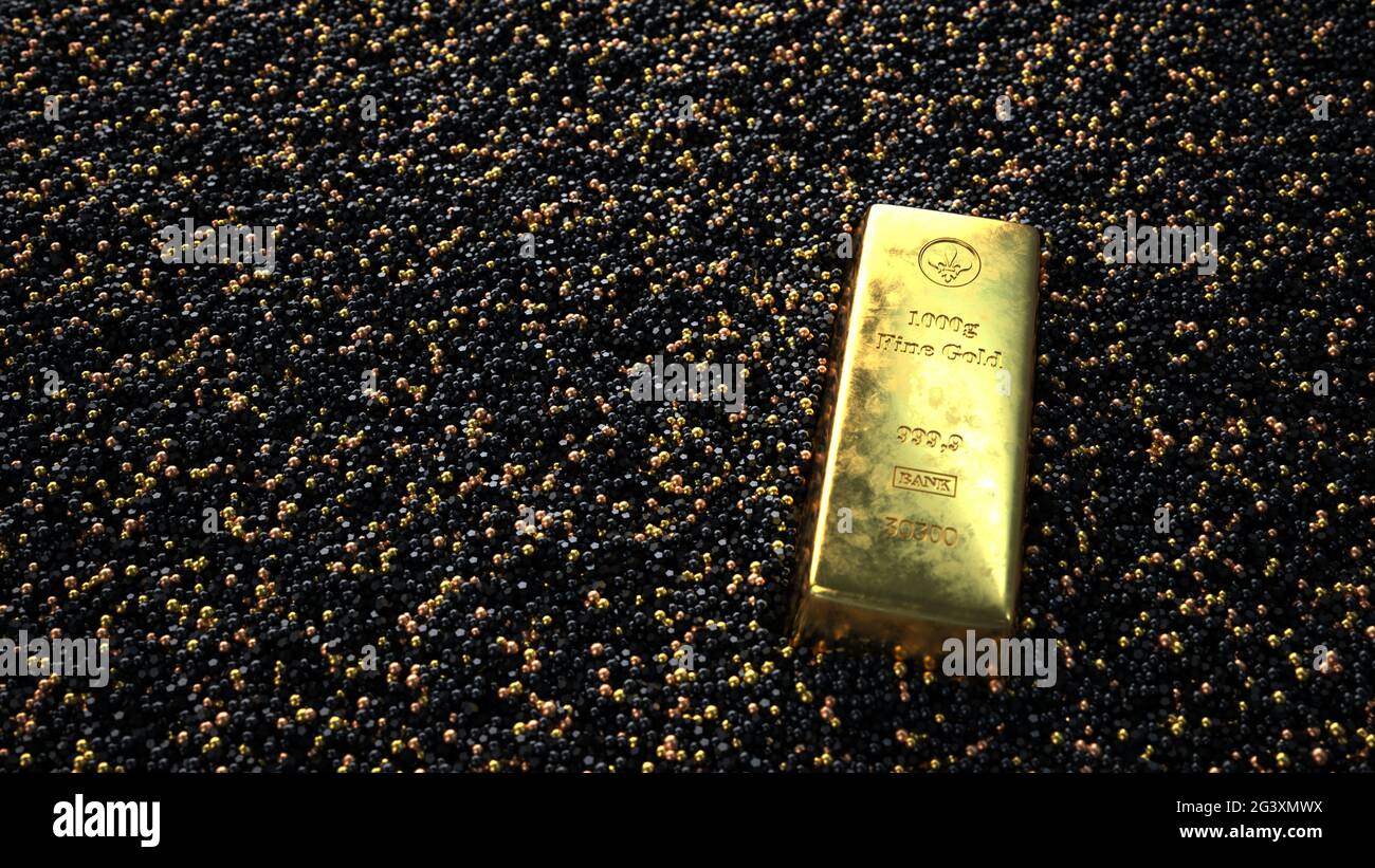 Barrette in oro fine 1000g Foto Stock