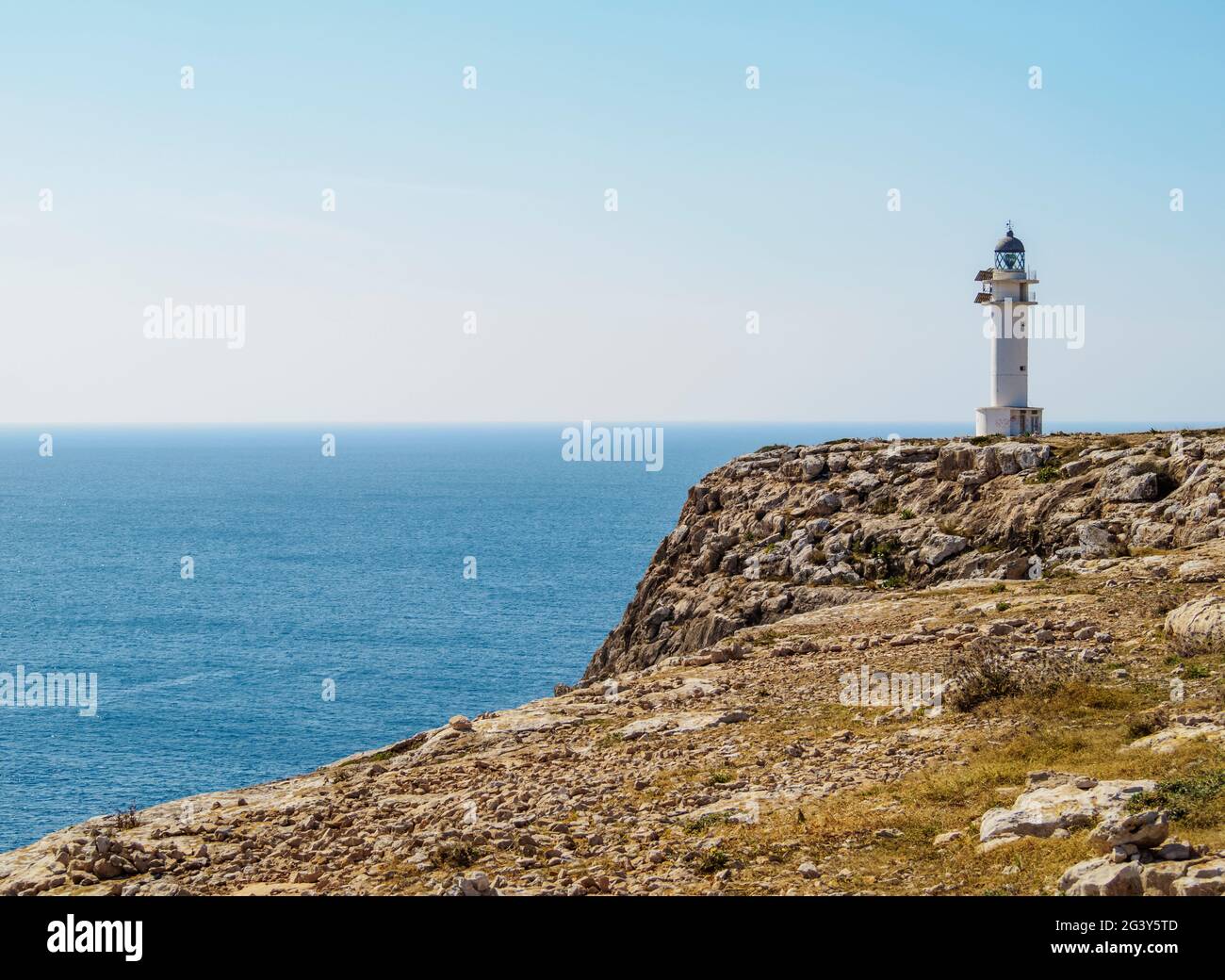 Far del Cap de Barbaria, faro, Formentera, Isole Baleari, Spagna Foto Stock