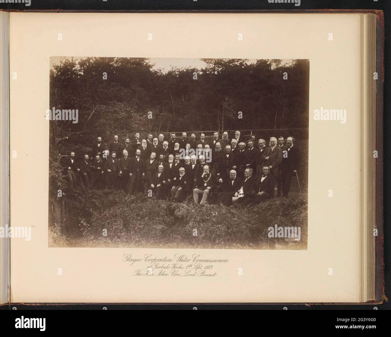 Glasgow Corporation Water Commissioners a Gorbals Works 5 settembre 1883. L'on. John Ure, Lord Provost. . Foto Stock