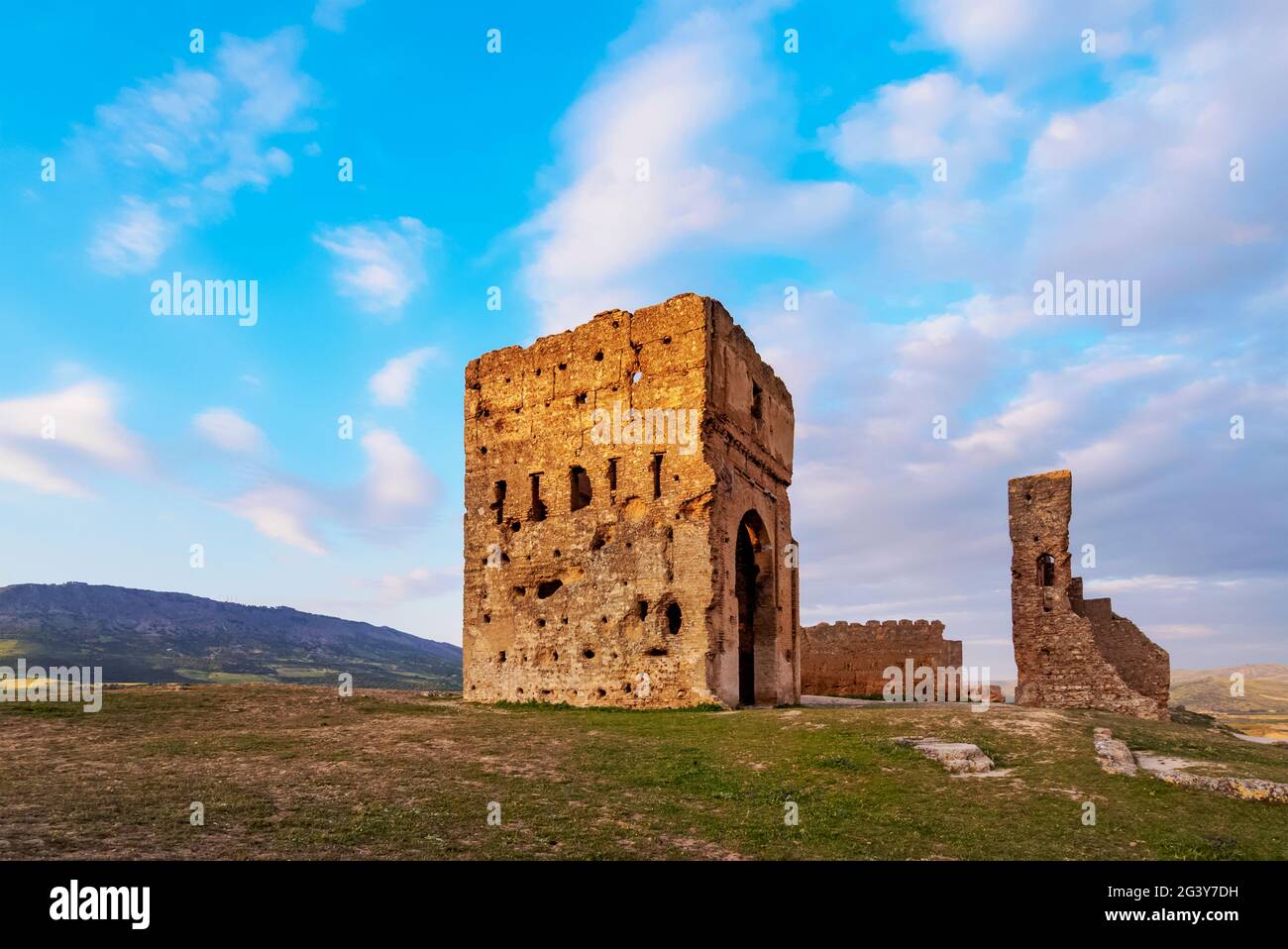 Le rovine delle Tombe Marinide o delle Tombe Merenide a Fes, regione di Fez-Meknes, Marocco Foto Stock