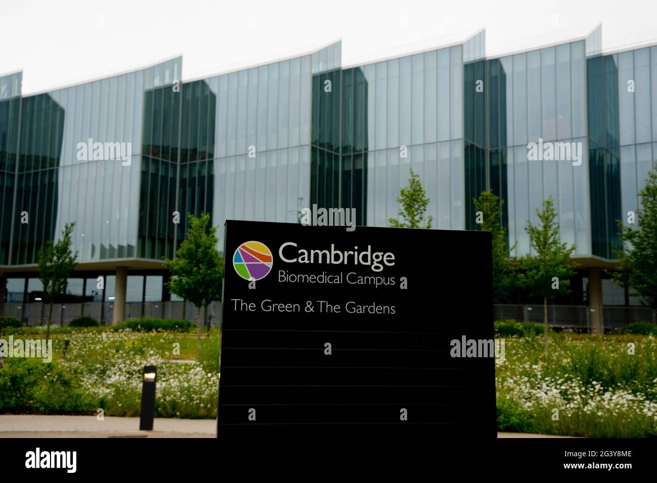 Cambridge Biomedical Campus, Cambridge University Hospitals, Regno Unito, giugno 2021 Foto Stock