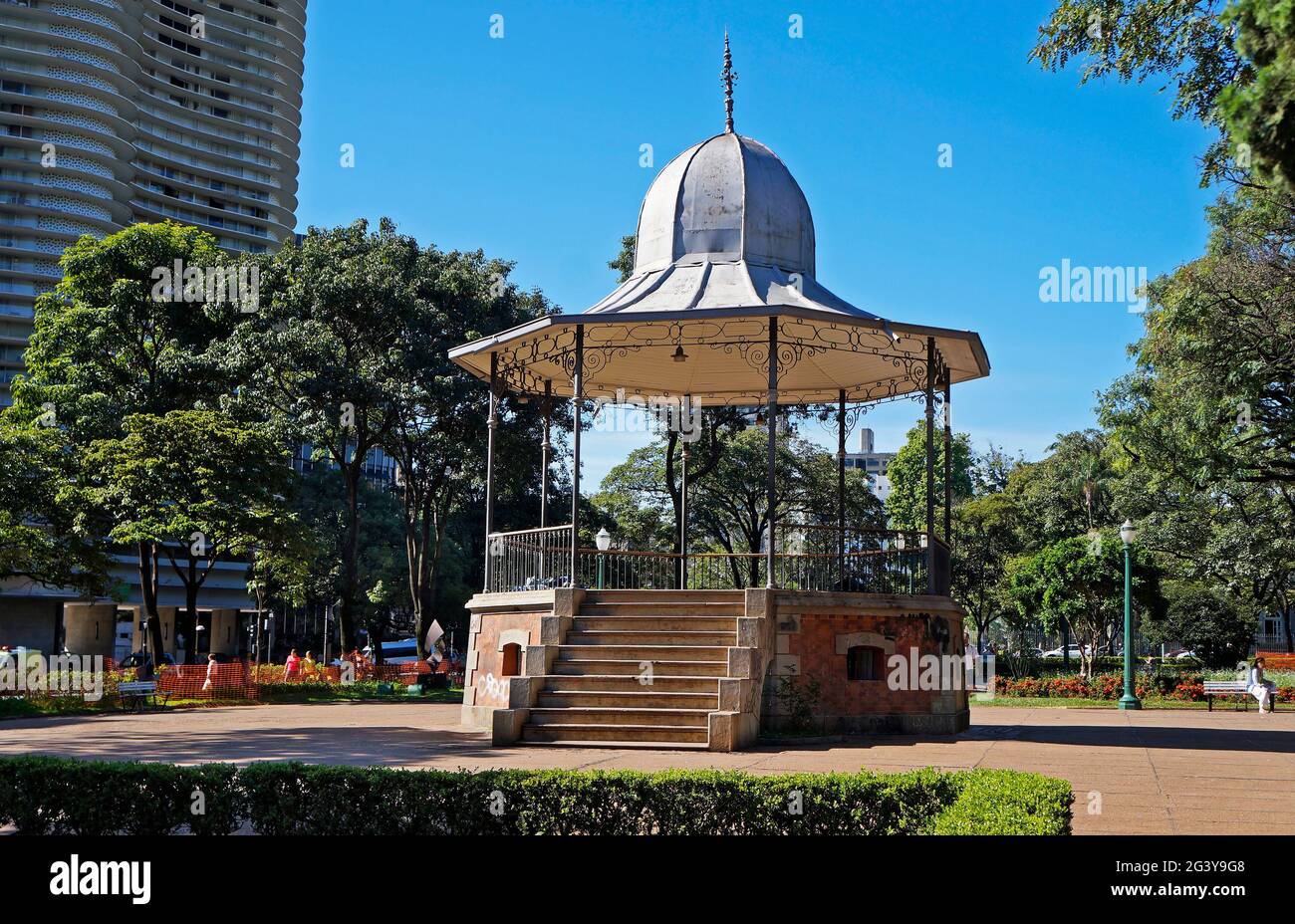 Palco sulla piazza pubblica di Belo Horizonte, Brasile Foto Stock