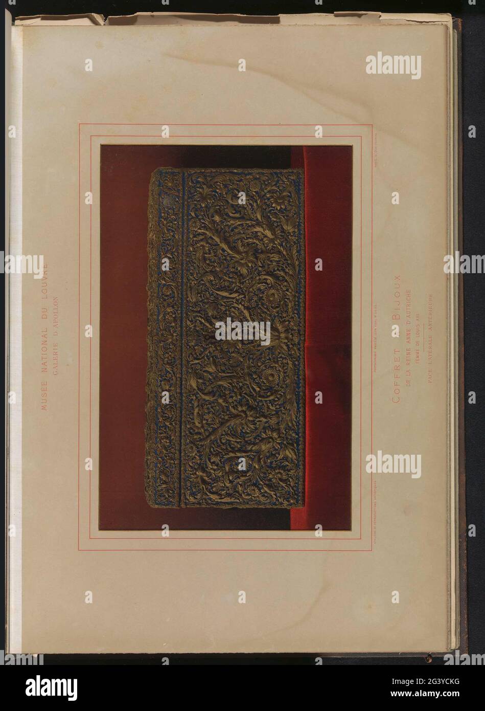 Juwemendoos van Koningin Anna Van Oostenrijk; scatola di gioielli della Regina Anna d'Austria Donna di Luigi XIII; Museo Nazionale della Galleria del Louvre di Apollo. . Foto Stock
