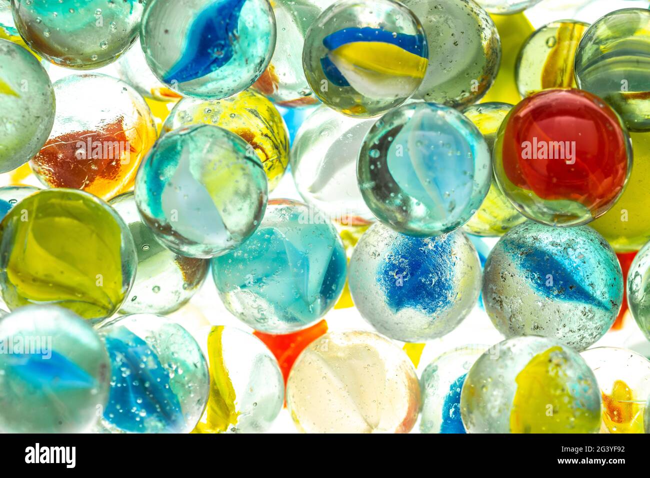 marmi di vetro colorati Foto Stock