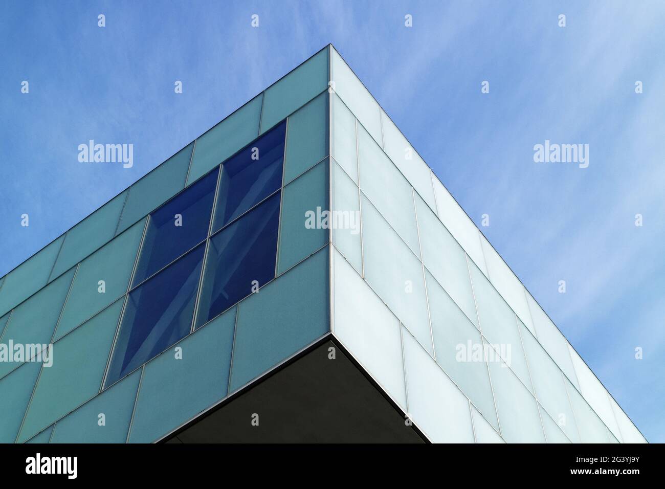 Architettura moderna dell'edificio Pavillon Pierre Lassonde del Museo Nazionale delle Belle Arti di Quebec City Foto Stock