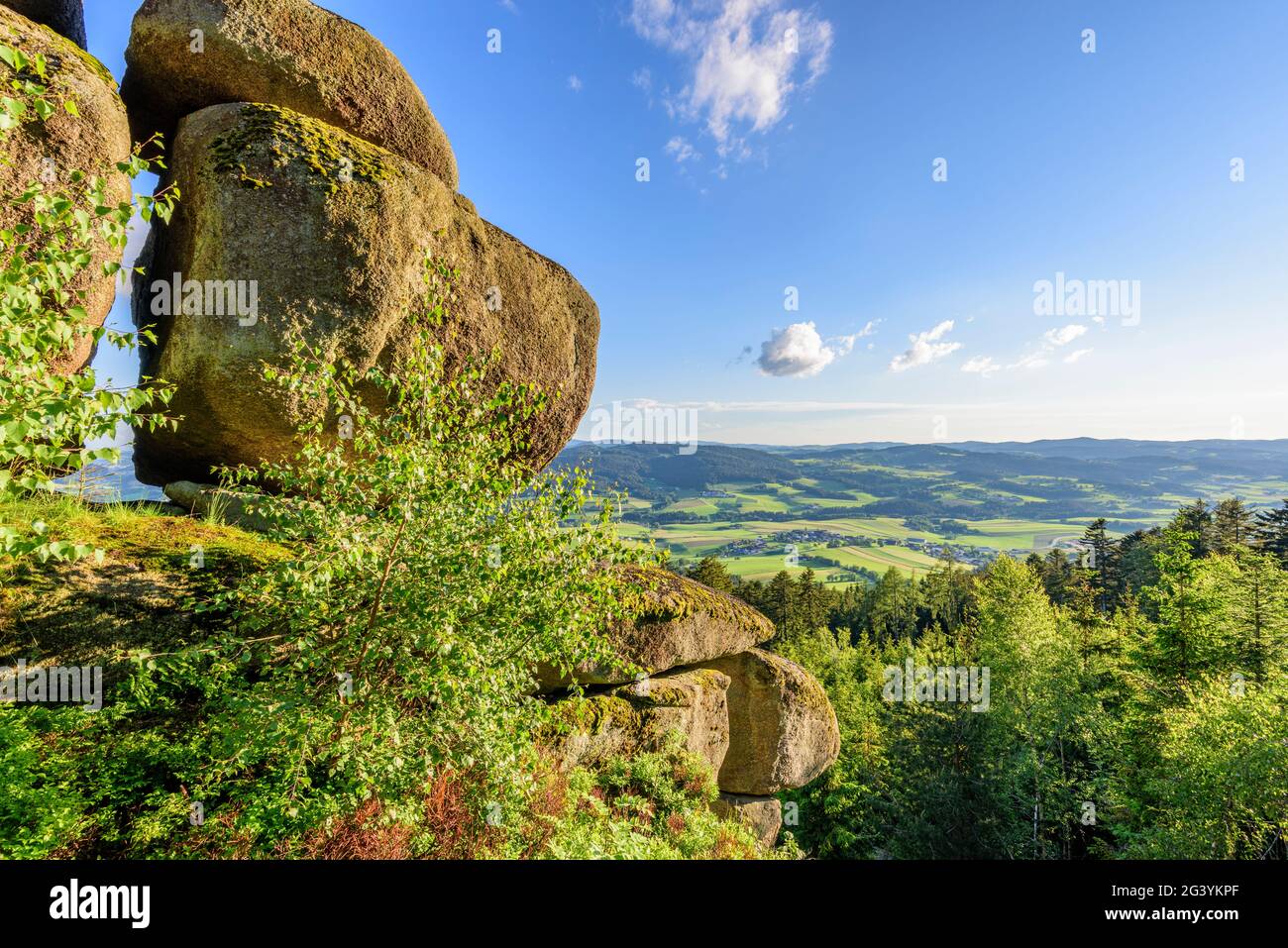 Kraftplatz Hochbuchet a Aigen-Schlägl, alta Mühlviertel, alta Austria, Austria Foto Stock