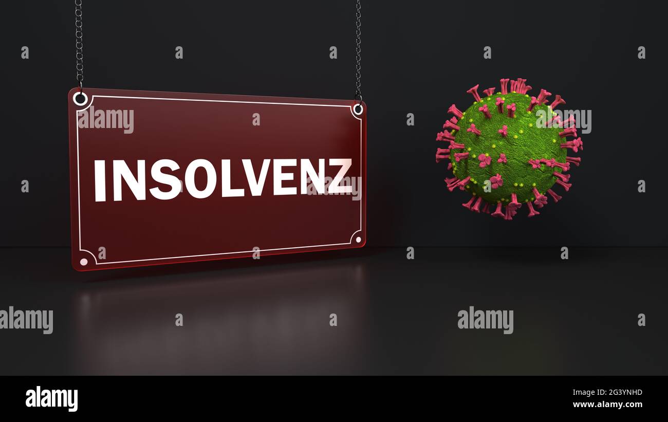 Insolvenz Coronavirus Foto Stock