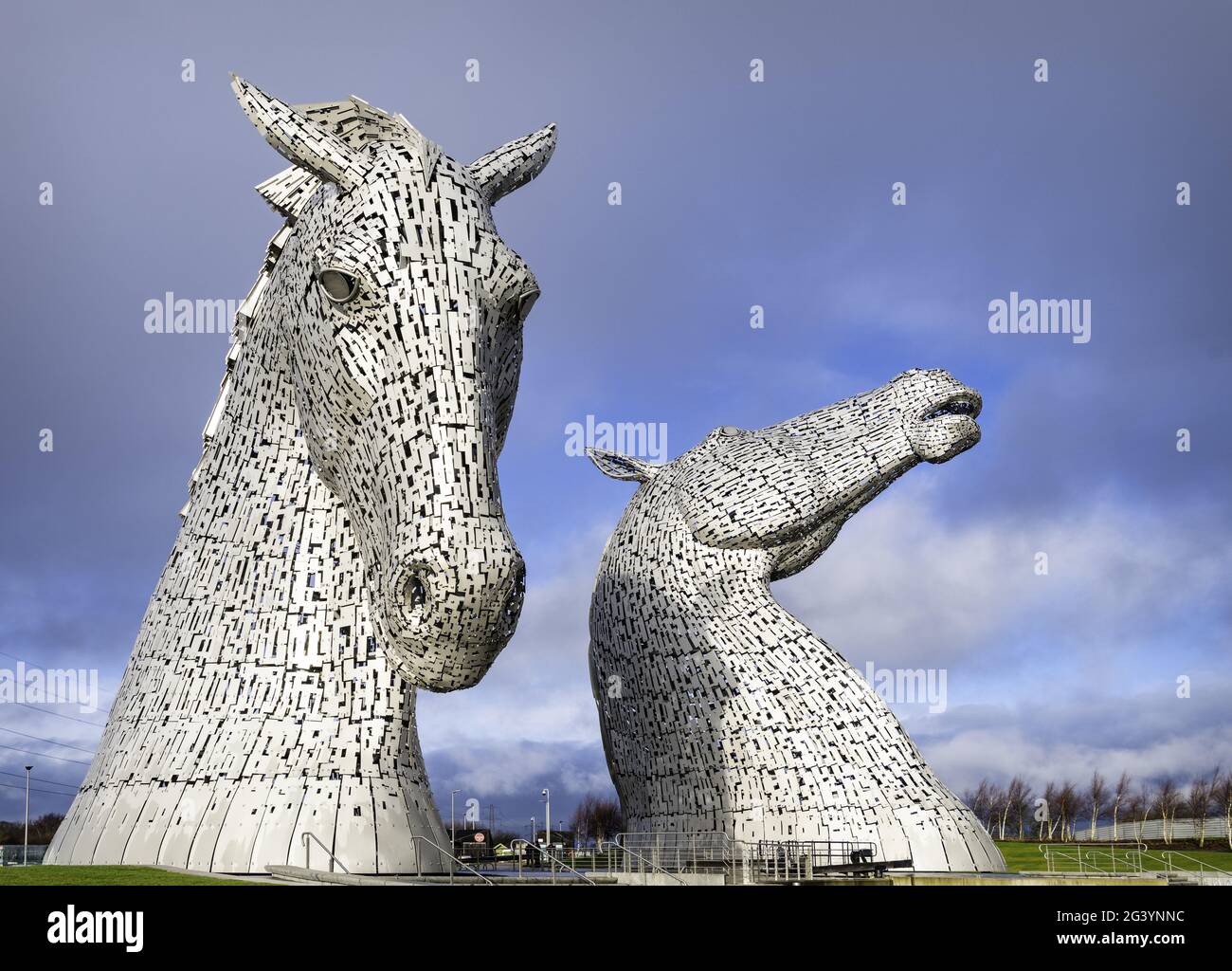 Kelpies, Falkirk, Scozia Foto Stock