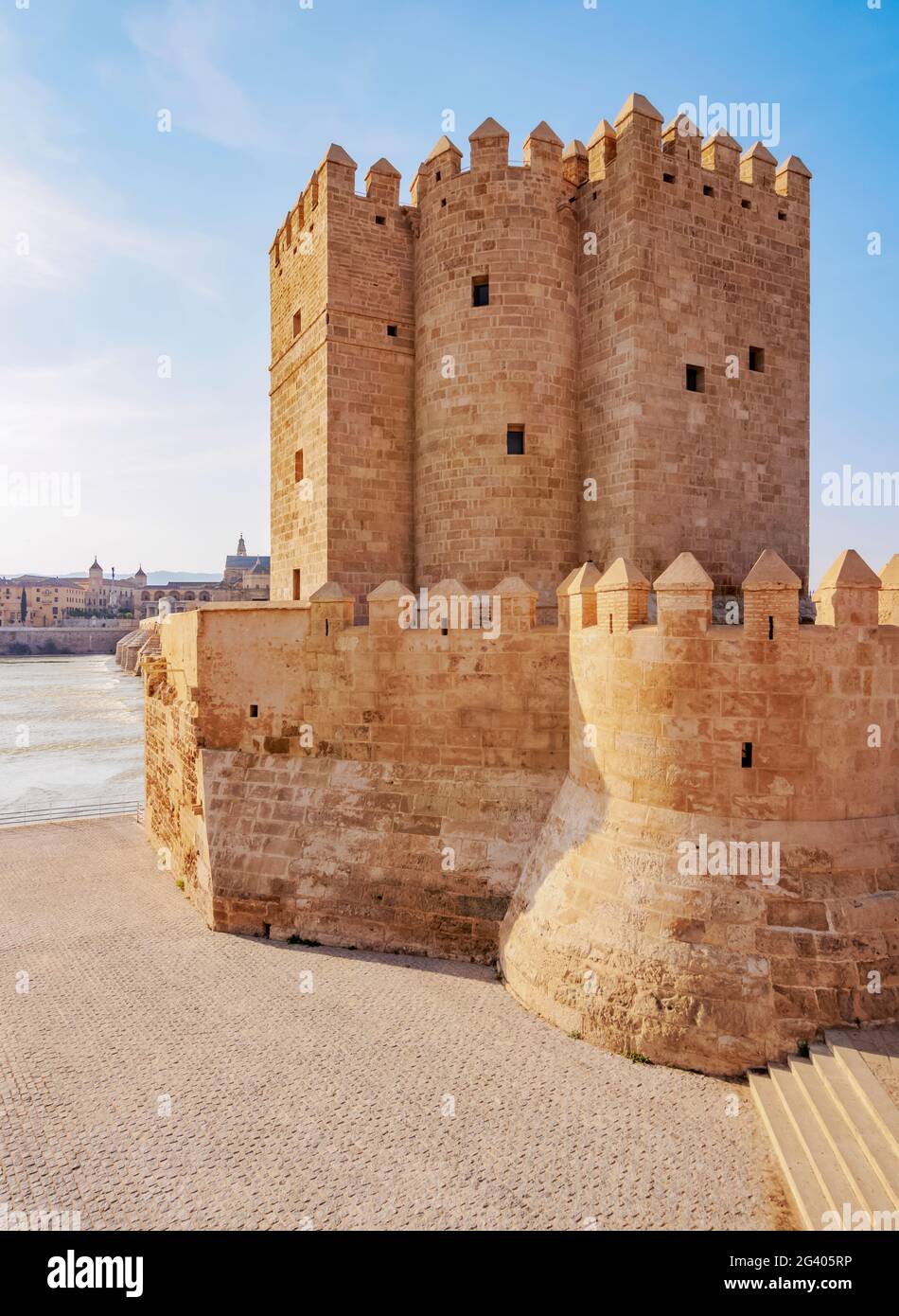 Torre de la Calahorra, Torre di Calahorra sul ponte romano a Cordoba, Andalusia, Spagna Foto Stock