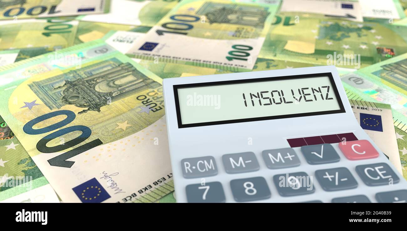 Calcolatore Insolvenz Foto Stock