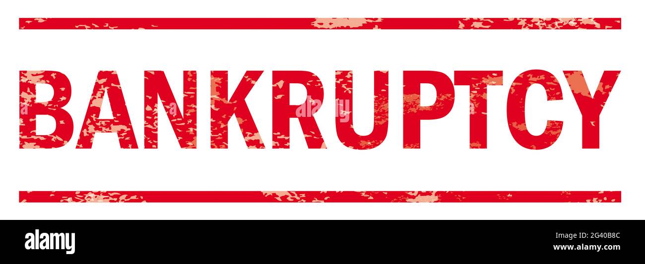 Intestazione del testo rosso fallimentare Foto Stock
