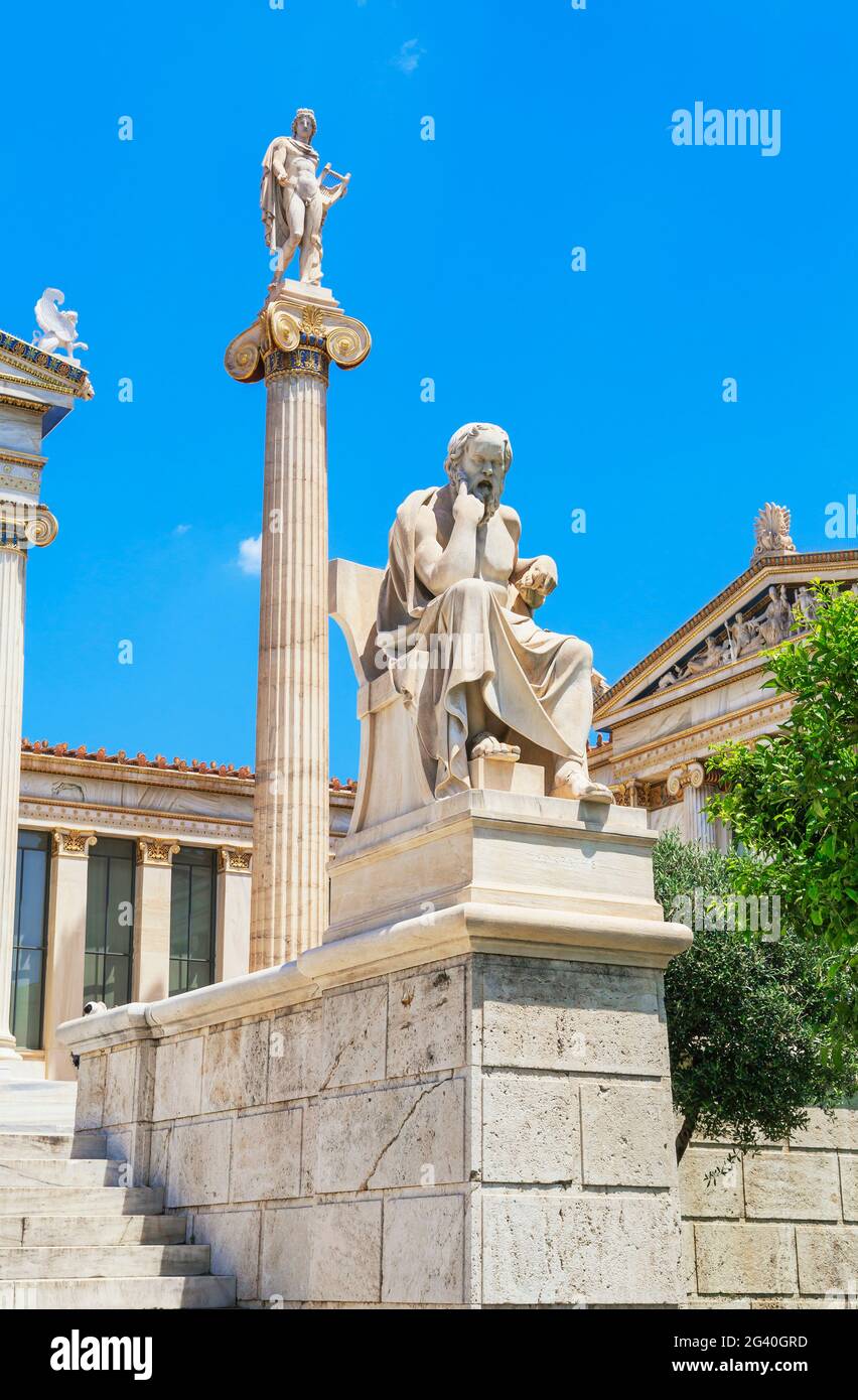 Accademia di Atene, Atene, Grecia, Europa Foto Stock
