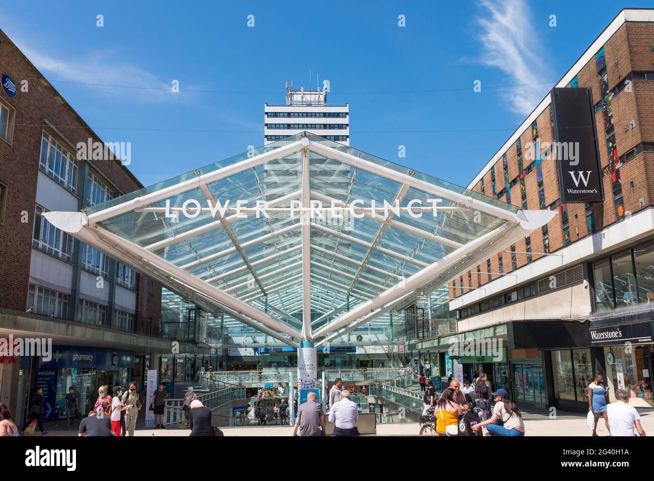 Centro commerciale Lower Precinct a Coventry, West Midlands Foto Stock